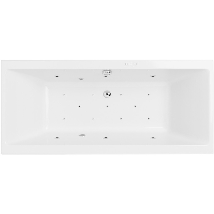 Акриловая ванна Excellent Pryzmat Slim 170x75 белая с гидромассажем WAEX.PRY17S.RELAX.CR - 0