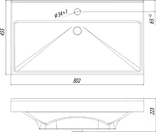 Тумба с раковиной Aquaton Стоун 80/Раковина Миранда 80 1A2282K1SX010 - 8