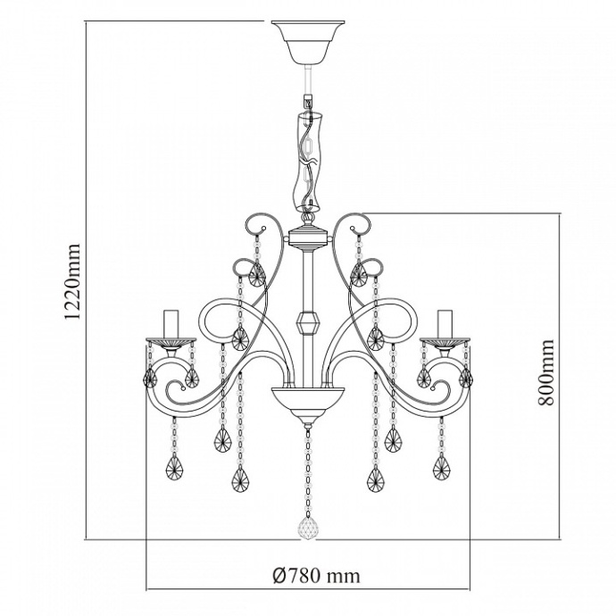 Подвесная люстра Chiaro Сюзанна 458010906 - 11
