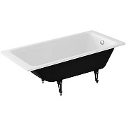Чугунная ванна Delice Parallel 170x80 DLR220502RB с черными матовыми ручками без антискользящего покрытия - 1