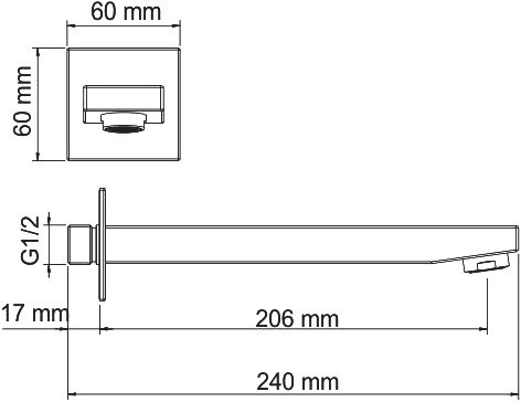 Излив Wasserkraft для ванны A091 - 1