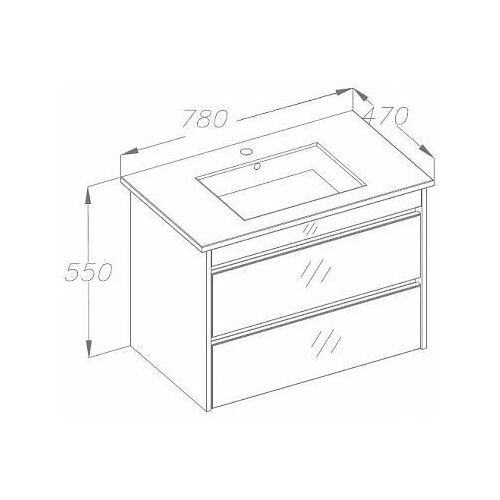 Тумба под раковину Opadiris Фреш 80 белая Z0000010431 - 2