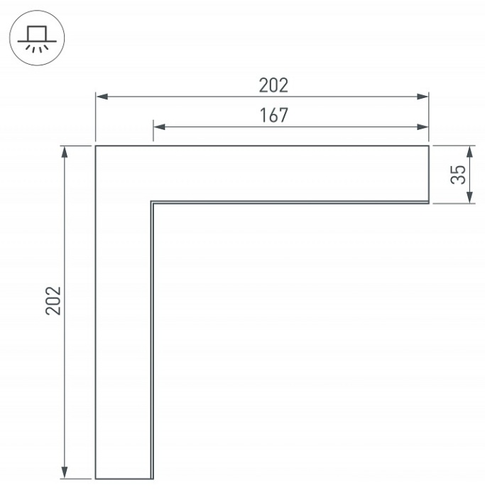 Коннектор L-образный внутренний Arlight SL-Linia65-F 030124 - 1