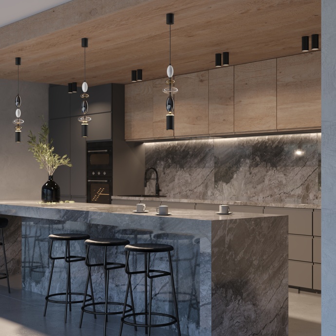 Подвесной светильник Maytoni Monochrome MOD071PL-L8B3K3 - 1