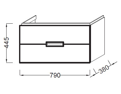 Тумба под раковину Jacob Delafon Reve 79 см  EB1135-G80 - 2