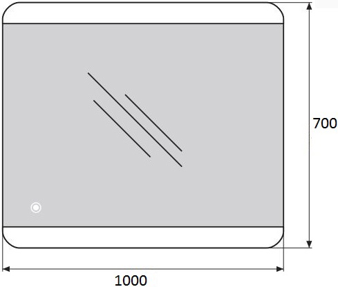 Зеркало BelBagno SPC-CEZ-1000-700-LED-TCH - 4