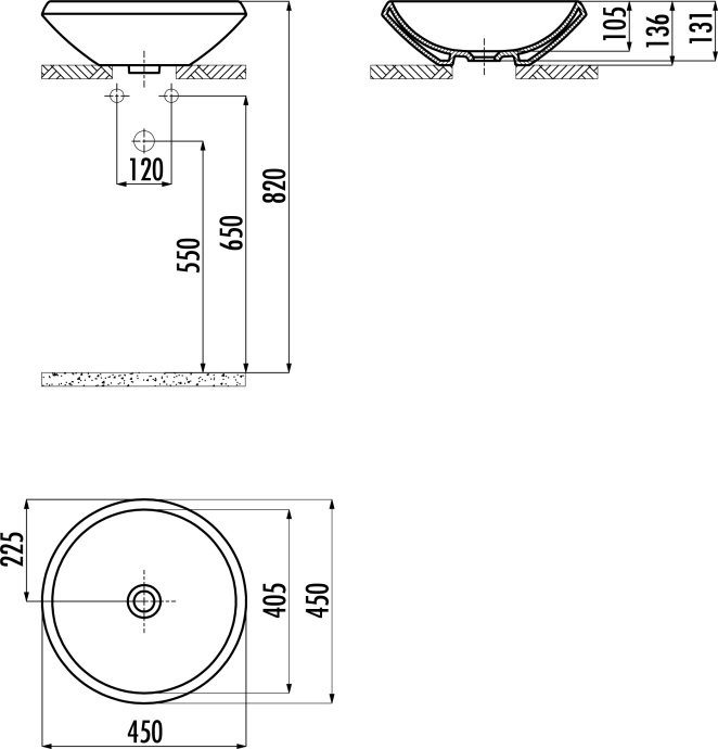 Рукомойник Creavit MN045 черный MN045-00SI00E-0000 - 2