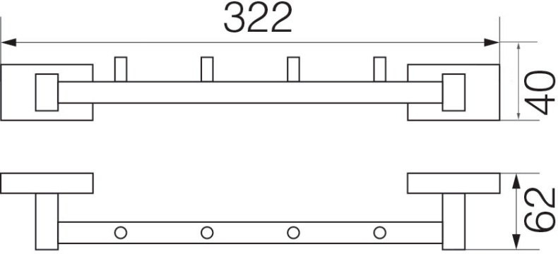 Крючок Veragio Ramba VR.RMB-4934.CR хром - 1