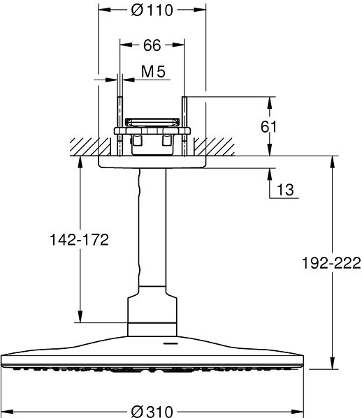 Верхний душ Grohe Rainshower SmartActive 26477000 - 1