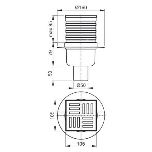 Душевой трап AlcaPlast   APV6111 - 1