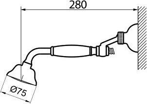 Душевой гарнитур Webert Ottocento AC0704010 золото - 1