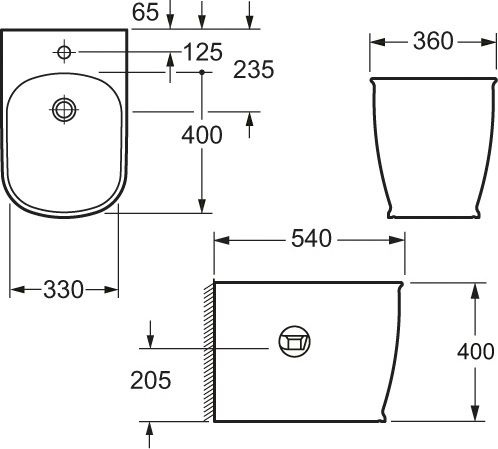 Биде напольное BelBagno Prado BB10150B - 2