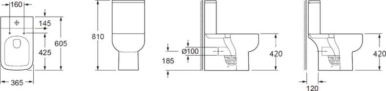 Унитаз-компакт безободковый BelBagno AURORA  BB8604CPR/SC+BB8604T - 5