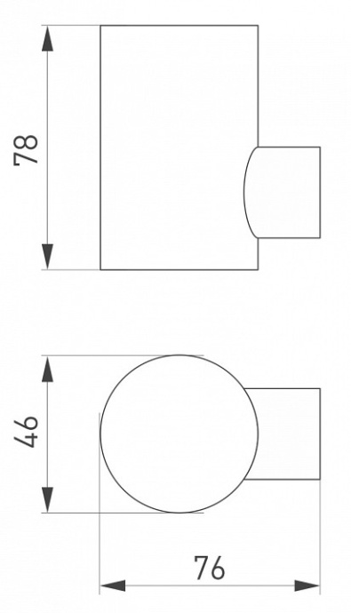 Уличный настенный светодиодный светильник Arlight KT-Ray-Wall-R46-3W Warm3000 034116 - 4