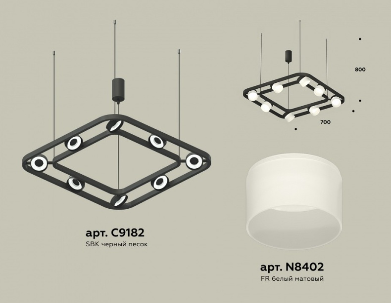 Подвесная люстра Ambrella Light XB XB9182154 - 2