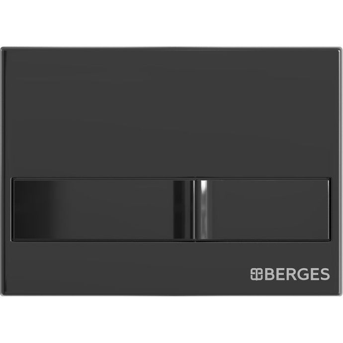 Кнопка смыва Berges Novum черная глянцевая 040016 - 0