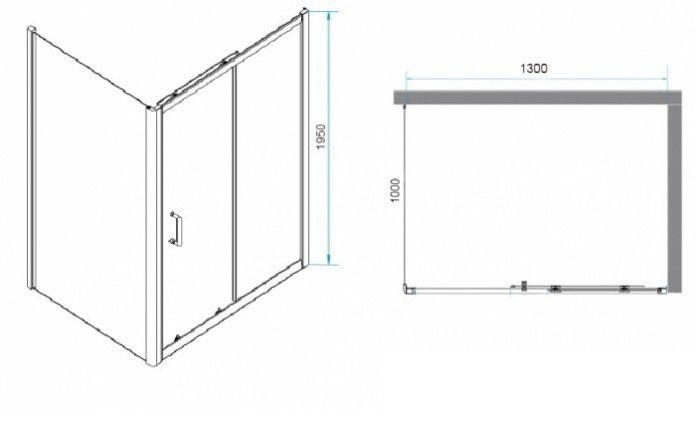 Душевой уголок RGW Passage PA-74-1B 130x100 профиль черный стекло прозрачное 4108741130-14 - 2