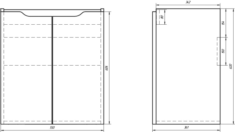 Тумба с раковиной Dreja.eco Mini 60 - 5