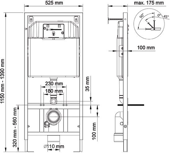 Комплект Berges Wasserhaus Novum кнопка хром/белая 047237 - 9