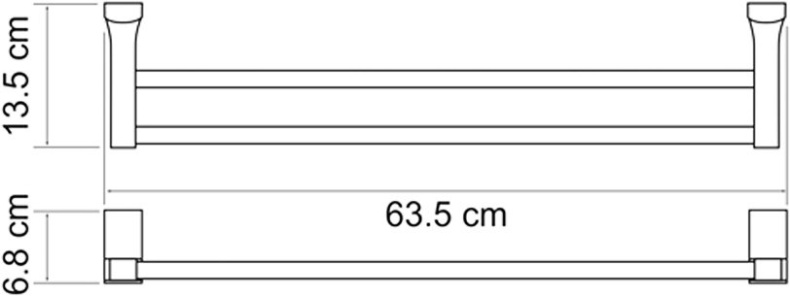 Полотенцедержатель Wasserkraft Exter K-5240 двойной - 3