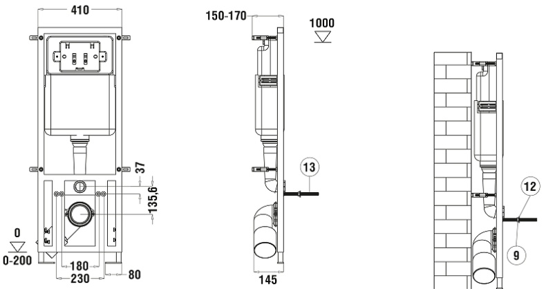 Комплект Weltwasser MARBERG 410 + TELBACH 004 GL-WT + MAR 410 SE GL-WT  10000011128 - 4