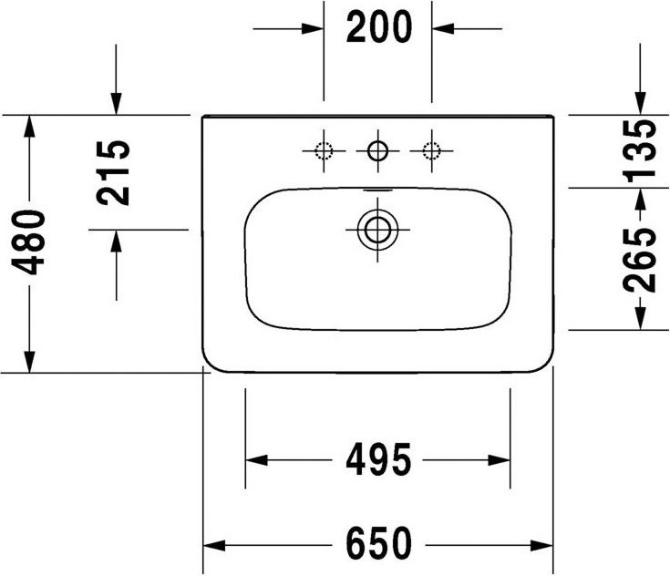 Подвесная раковина Duravit DuraStyle  2320650000 - 8