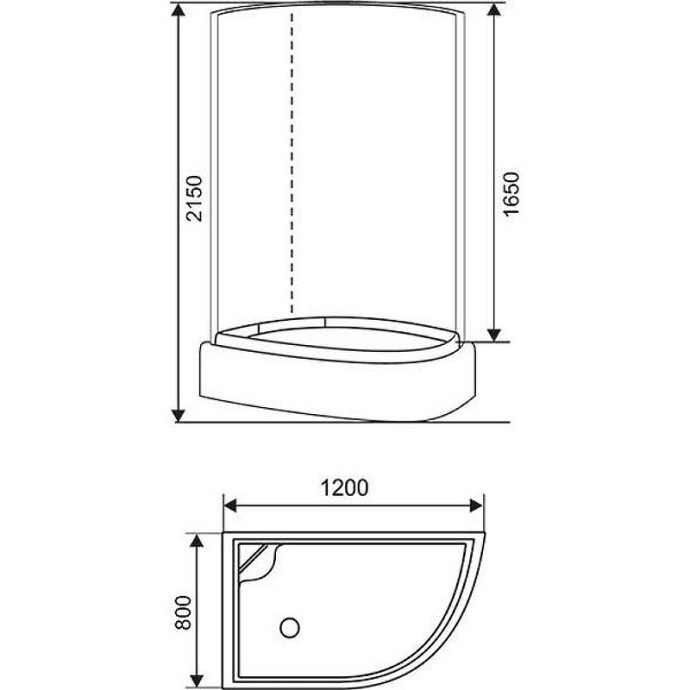 Душевая кабина Style Ecostyle 120х80 хром стекло тонированное ES-309 G WPL - 2