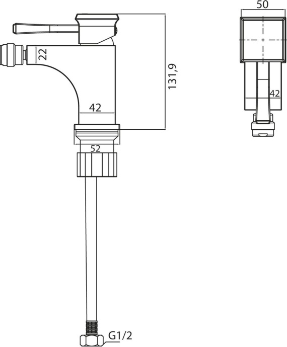 Смеситель BelBagno Mille MIL BD CRM для биде MIL-BD-CRM - 1