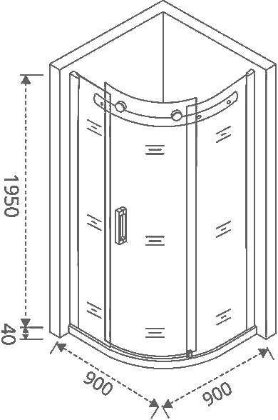 Душевой уголок Good Door Galaxy R-90-C-B ГЛ00016 - 3