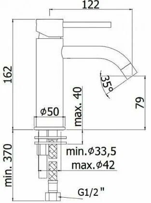 Смеситель для раковины PAFFONI Light LIG071NKNSP - 1