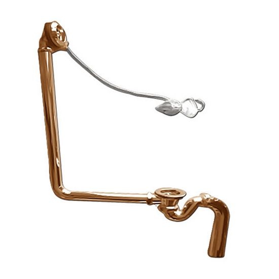 BB-OVF-02-BRN Слив-перелив с гидрозатвором, бронза - 0