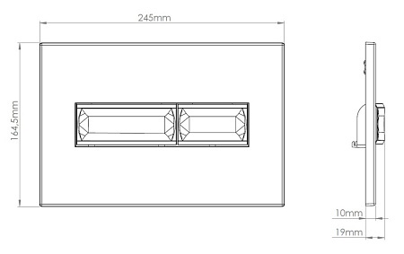 Кнопка смыва Vincea Line черный матовый VFP-732MB - 1