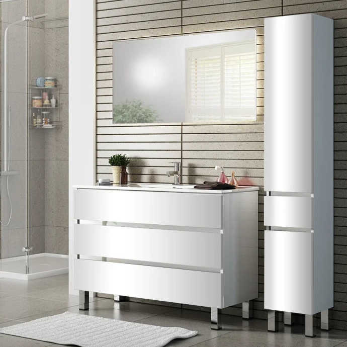 Комплект мебели Sanvit Кубэ-3 120 белый глянец - 0