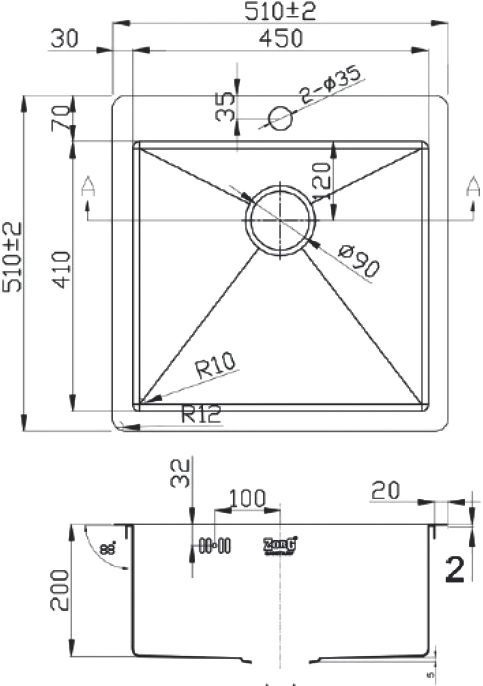 Мойка кухонная Zorg Light ZL R 510510 GRAFIT - 1