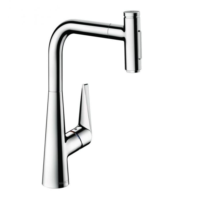 Кухонный смеситель однорычажный, 300, с вытяжным душем, 2jet, sBox Hansgrohe 73867000 - 0
