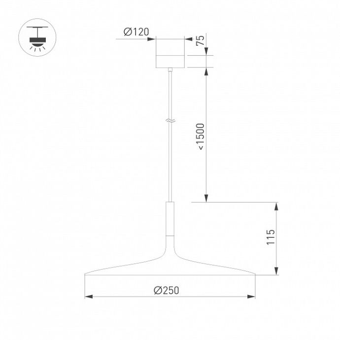 Подвесной светодиодный светильник Arlight SP-Fiore-R250-8W Day4000 035998 - 3