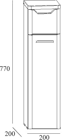 Тумба DIWO Суздаль SUZ.T.77 для туалета, R - 6