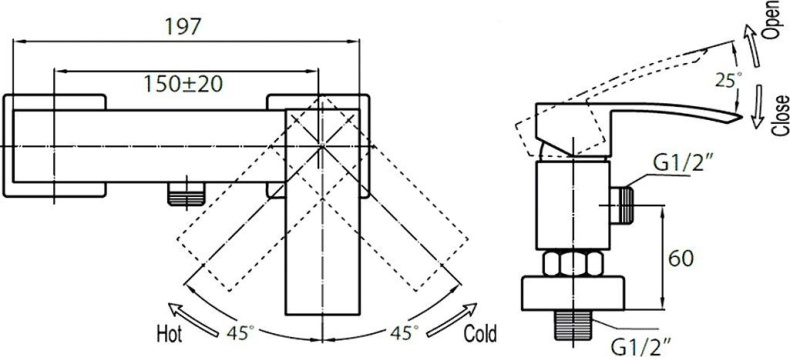 Смеситель Cezares Quattro C D-01 для душа QUATTRO-C-D-01 - 1