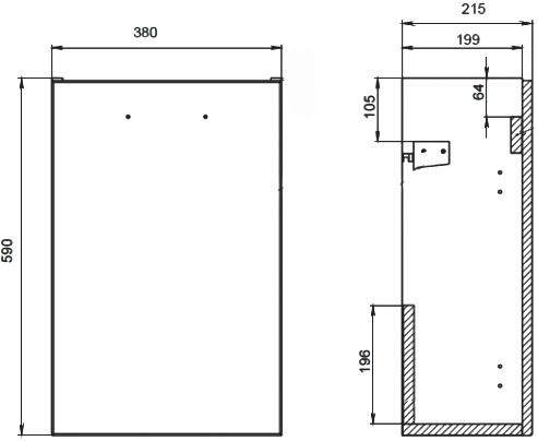 Тумба для комплекта Cersanit Lara 40 орех 63420 - 5