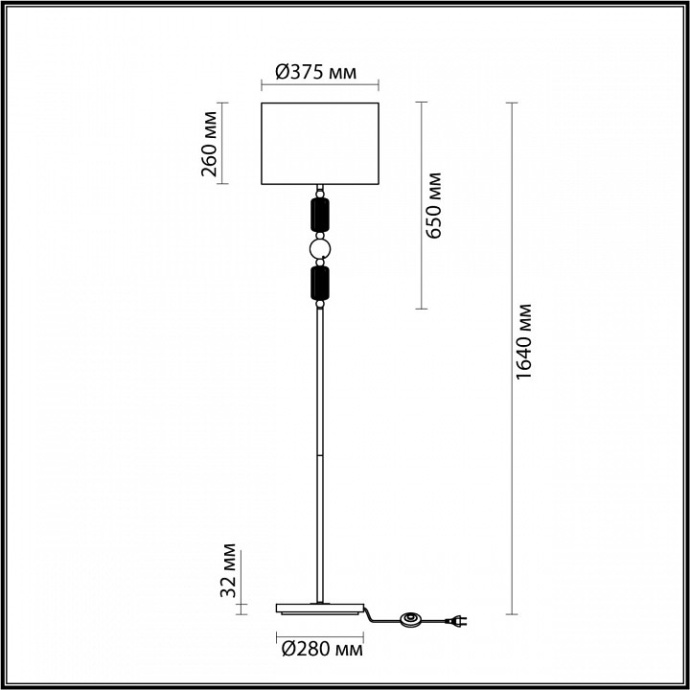 Торшер Odeon Light Classic Candy 4861/1F - 4