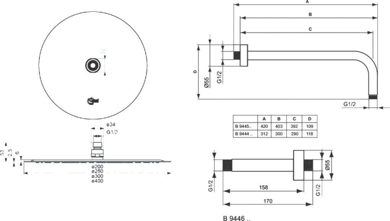 Душевой комплект Ideal Standard Ceraflex хром BC447AA - 9