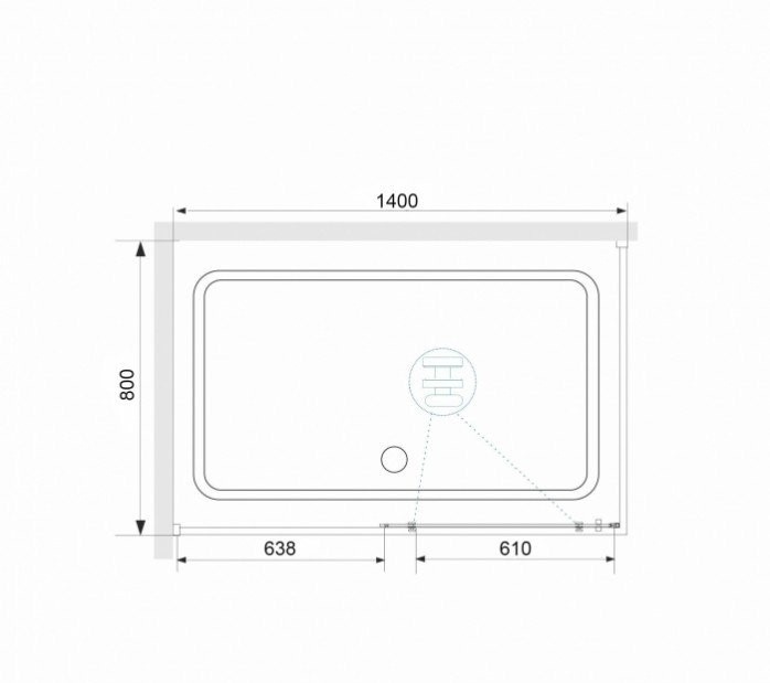 Душевой уголок RGW Stilvoll SV-42-1B 140x80 профиль черный стекло прозрачное 323242148-014 - 3