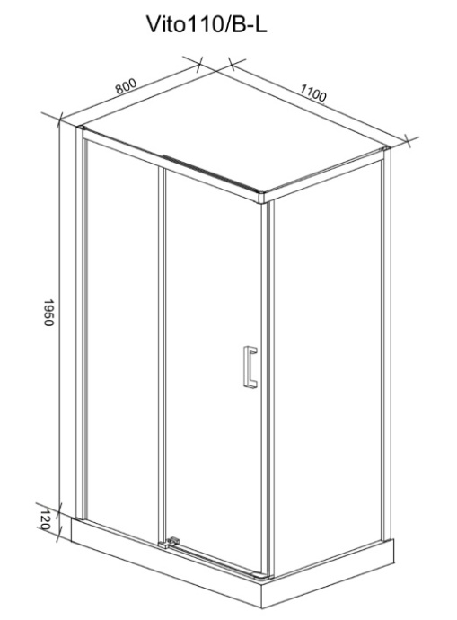 Душевой уголок Cerutti SPA Vito110B-L - 2