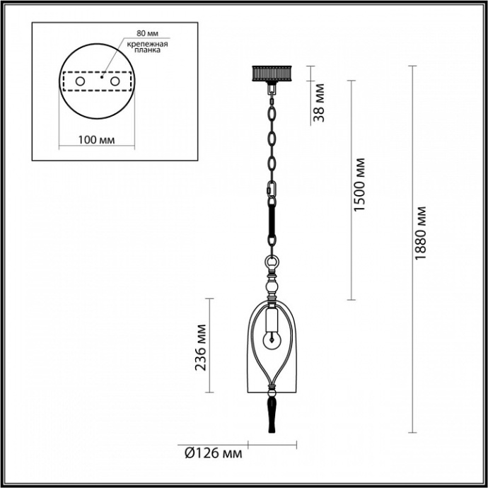 Настольная лампа Odeon Light Neo Bell 4882/1T - 5