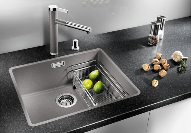 Смеситель для кухонной мойки Blanco Linee серый, хром  518439 - 1