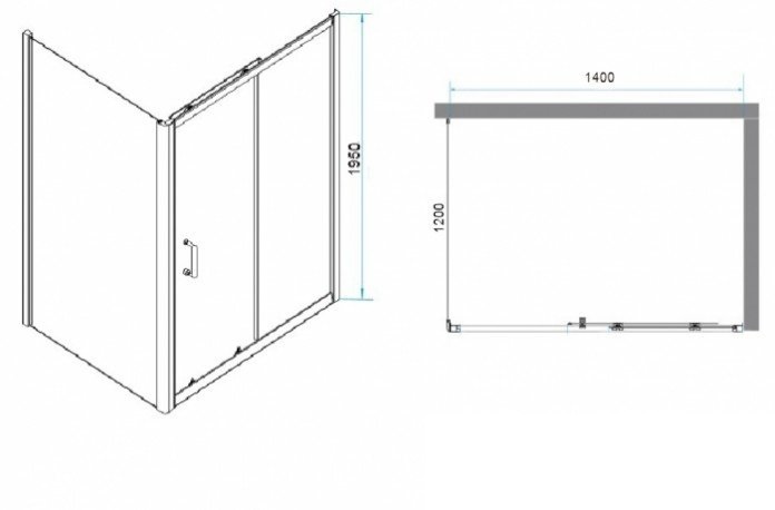 Душевой уголок RGW Passage PA-74 140x120 профиль хром стекло прозрачное 410874142-11 - 2