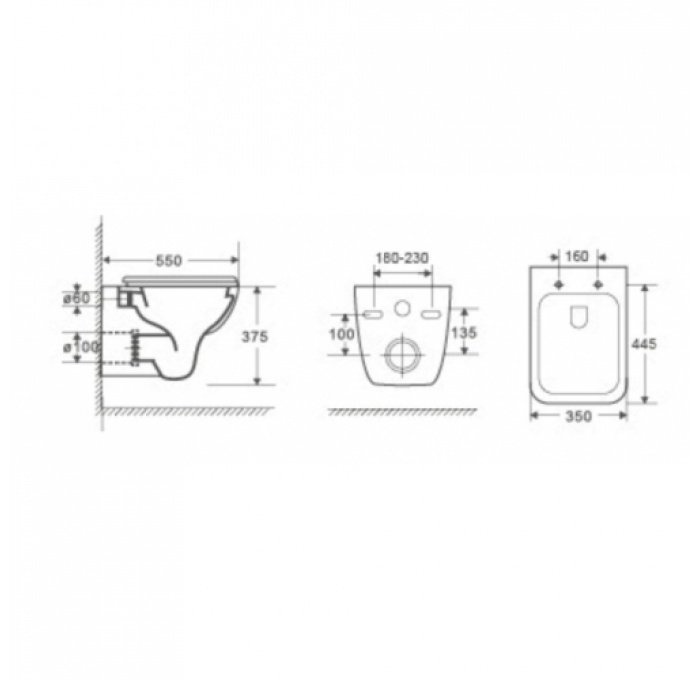 Комплект Weltwasser AMBERG 497 + KEHLBACH 004 GL-WT + AMBERG RD-MT CR  10000006629 - 5
