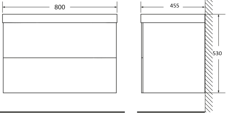 Тумба с раковиной BelBagno Albano 80 подвесная, rovere rustico - 5