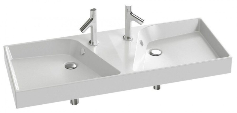 Раковина Jacob Delafon Rythmik EXM112 120 см двойная EXM112-00 - 0