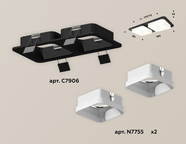 Встраиваемый светильник Ambrella Light XC XC7906013 - 1